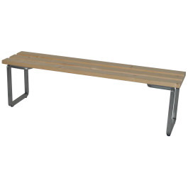 Panchina metallica per spogliatoio con doghe in legno a 4 posti di cm. 150