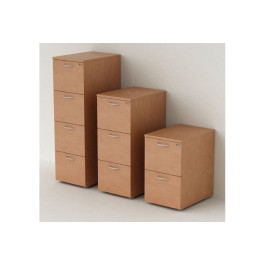 Classificatore di legno su piedi fissi a 3 cassetti per cartelle sospese cm. 49x55x107,2h