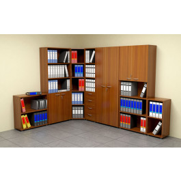 Libreria mobile per ufficio con piani a giorno in legno cm. 40x32x81,5h 