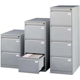 Classificatore a 4 cassetti in metallo per ufficio cm. 49,5x65,2x136h