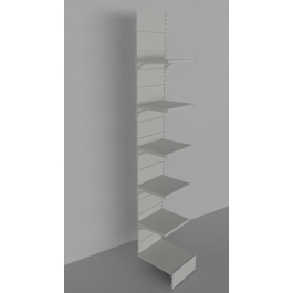 Modulo aggiuntivo per scaffale metallico a piani con mensole di cm. 45x30x300h