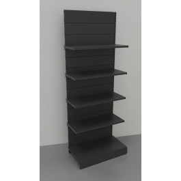 Modulo aggiuntivo scaffale verniciato nero ghisa per negozio abbigliamento di cm. 97x50x250h