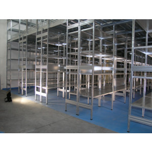 MODULO AGGIUNTIVO scaffalatura di metallo per magazzino Zincata cm. 91x60x242h