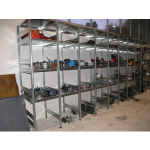 MODULO AGGIUNTIVO scaffalatura in metallo per magazzino Zincata cm. 80x40x242h