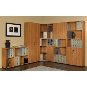 Libreria mobile per ufficio con piani a giorno in legno cm. 40x32x81,5h 