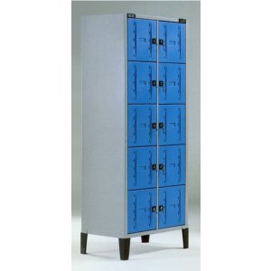 Armadio monoblocco a caselle colorate con ante in abs e struttura metallica cm. 70x47x180h