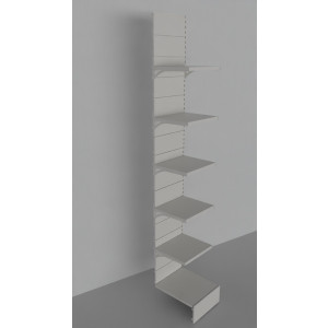 Modulo aggiuntivo per scaffale metallico a piani con mensole di cm. 45x30x300h