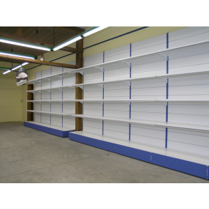 Scaffalatura metallica da negozio con piani con mensole regolabili cm. 80x50x250h