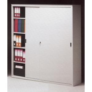 Armadio archiviazione ad ante scorrevoli in metallo e piani regolabili ad  incastro cm. 150x60x200H - Castellani Shop
