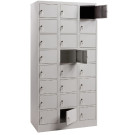 Casellario armadio in metallo a 24 posti con cassetti singoli cm. 90x50x180h