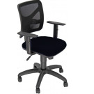 Sedia ergonomica per ufficio operativo colore nero con braccioli regolabili