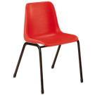 Sedia in plastica ignifuga per mensa scolastica cm. 52x50x76,5h
