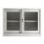 Sopralzo armadio di metallo con ante scorrevoli in vetro e piani metallici cm. 150x60x85H