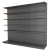 Modulo aggiuntivo scaffalatura metallica verniciata nero ghisa per negozi di cm. 75x40x200h