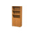 Libreria armadio da ufficio con piani a giorno e ante battenti in legno cm. 90x45,8x200h 