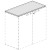 Top di finitura in melaminico o laccato per mobili da ufficio serie HPEE cm. 45x45