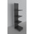 Modulo aggiuntivo per scaffale metallico nero ghisa a parete di cm. 45x60x200h