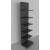 Modulo aggiuntivo scaffale verniciato nero ghisa da negozi di cm. 75x50x300h