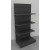 Modulo aggiuntivo scaffale metallico verniciato nero ghisa da negozi di cm. 97x30x200h
