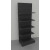 Modulo aggiuntivo scaffale metallico verniciato nero ghisa con piani regolabili di cm. 97x30x250h