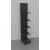 Scaffale in metallo verniciato nero ghisa per arredamento di negozi cm. 45x50x250h