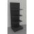 Scaffale per negozio in metallo verniciato nero ghisa con piani lisci cm. 75x40x200h
