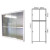 Porta scorrevole in vetro con telaio verniciato per fronte scaffalatura cm. 100x285h
