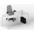 Scrivania moderna per ufficio operativo con struttura in tubolare colore bianco e top in vari colori cm. 160x80x75h