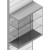 Vetrina pensile con due piani interni per scaffale negozio cm. 97x40x100h
