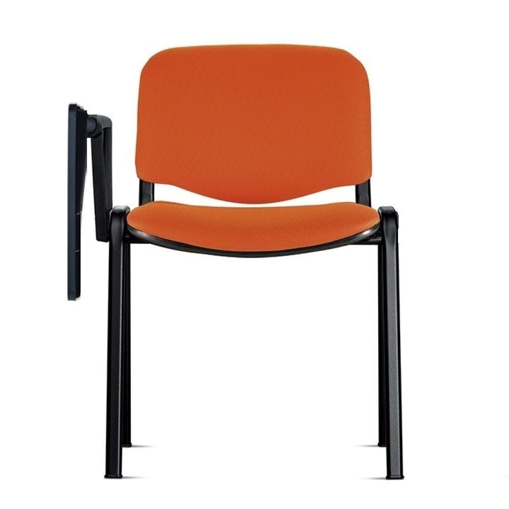 Sedia Da Ufficio Ergonomica In Pelle PU, Braccioli, Poggiapiedi, Schienale Alto Regolabile - Portata 100 Kg, Colore Arancione