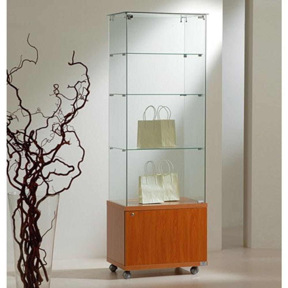 Vetrina Espositiva In Bambù E Acrilico - 62x33x162 Cm, Ideale Per Collezioni E Libri - Foto 10