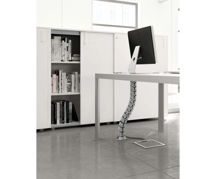 Libreria per ufficio con ante scorrevoli cm. 180x50,5x130h