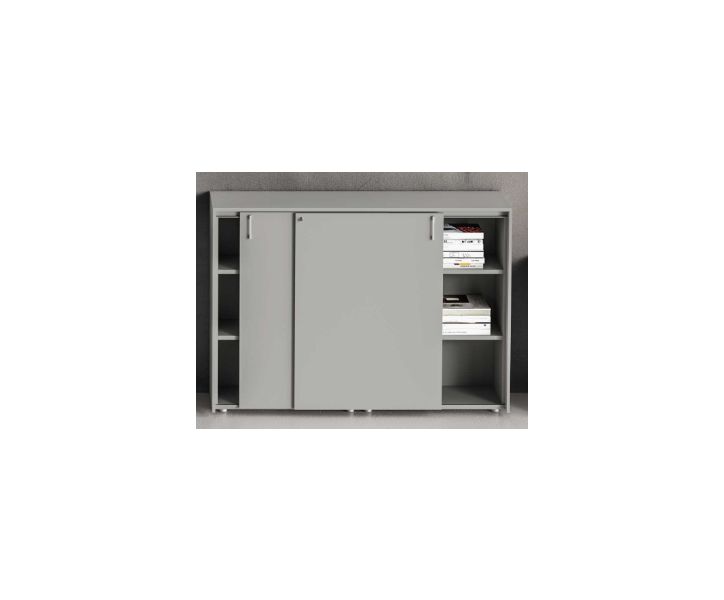 Libreria per ufficio con ante scorrevoli cm. 180x50,5x130h