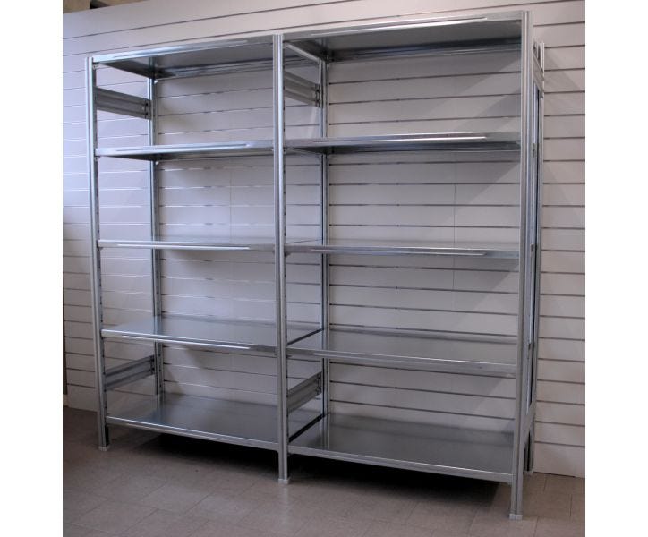 MODULO AGGIUNTIVO per scaffalatura metallica da magazzino Zincata cm. 120x30x300h