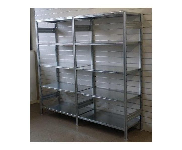 MODULO AGGIUNTIVO per scaffalatura metallica da magazzino Zincata cm. 120x30x300h