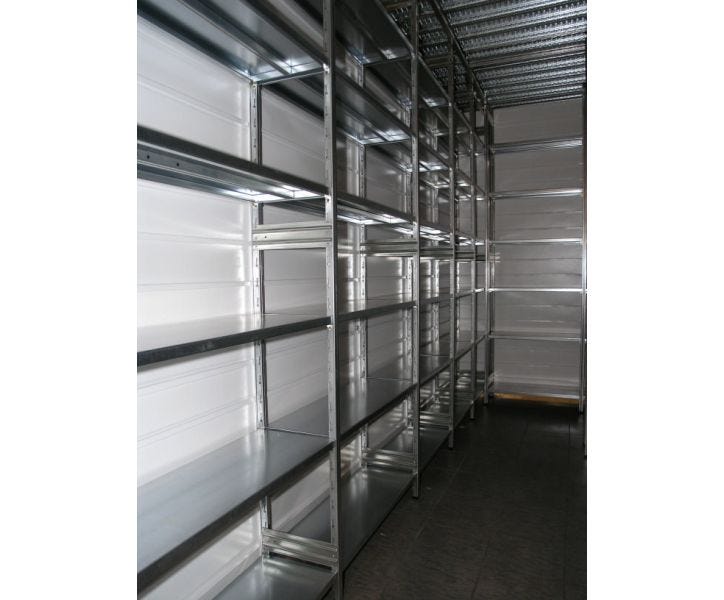MODULO AGGIUNTIVO scaffalatura di metallo da magazzino Zincata cm. 120x70x242h