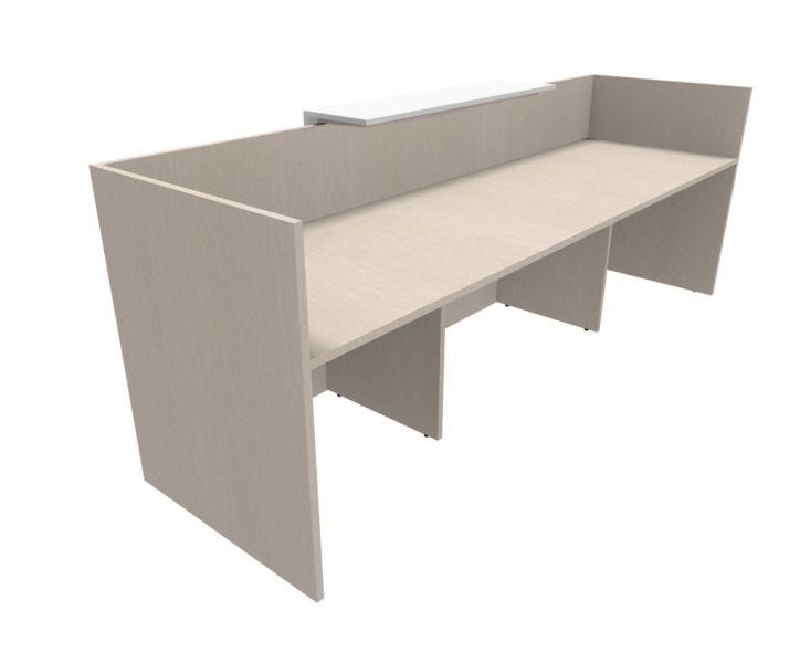 Composizione reception lineare in melaminico verniciato da ufficio cm. 285x87x109h