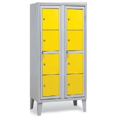 Casellario di metallo verniciato in vari colori ad 8 caselle cm. 80x50x180h