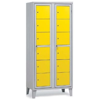 Casellario in metallo a 12 vani cm. 80x50x180h