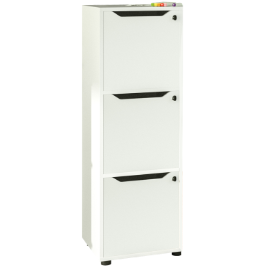 Libreria casellario in melaminico con 3 caselle ad ante cm. 41x40x121,6h