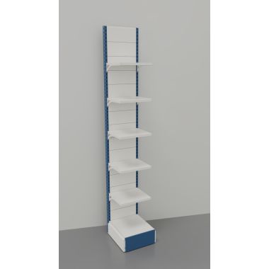 Scaffale metallico a piani arredamento negozio cm. 45x50x300h