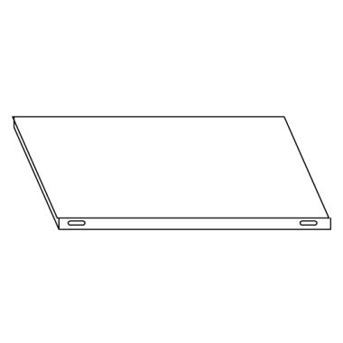 Piano aggiuntivo LISCIO per scaffalatura in acciaio inox a ganci cm. 90x50