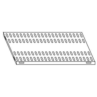 Piano aggiuntivo FORATO per scaffalatura in acciaio inox a ganci cm. 120x40