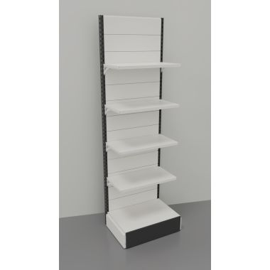 Scaffale a parete in metallo per arredo negozi cm. 80x30x250h