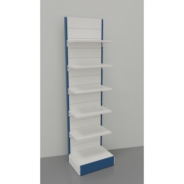 Arredo negozio con scaffalatura a parete verniciata cm. 80x50x300h