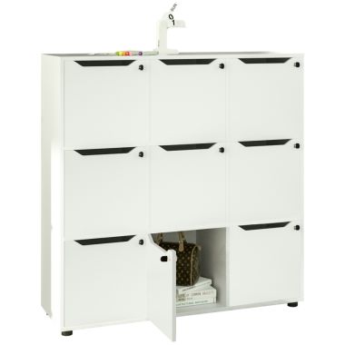 Libreria in melaminico con 9 caselle ad ante da ufficio cm. 119x40x121,6h