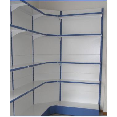 Modulo aggiuntivo per scaffalatura ad angolo a piani con mensole di cm. 70x70x250h