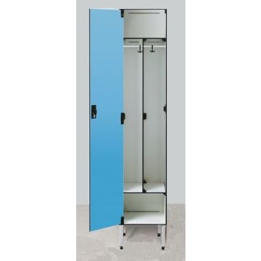 Armadietto spogliatoio sporco pulito in laminato stratificato HPL ad 1 posto cm. 40x50x200h