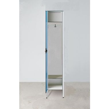 Armadio spogliatoio in laminato stratificato HPL ad 1 posto certificato per uso alimentare cm. 40x50x200h