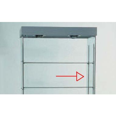 Cremagliera doppia per regolazione ed aggiunta piani, per vetrina h90